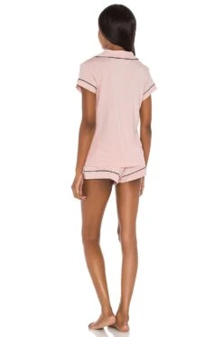 Eberjey Gisele Short PJ Set Sorbet & Black -Fashion Clothing Store EBER WI1044 V3