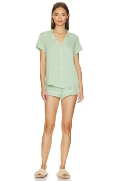 Eberjey Gisele Short PJ Set Sorbet & Black -Fashion Clothing Store EBER WI1288 V1