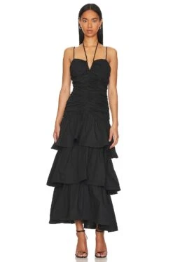 Mountain Maxi Dress Green -Fashion Clothing Store ELLI WD546 V1