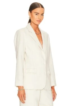Bella Woven Blazer Bone 9 Bella Woven Blazer Bone -Fashion Clothing Store ENAR WO13 V3