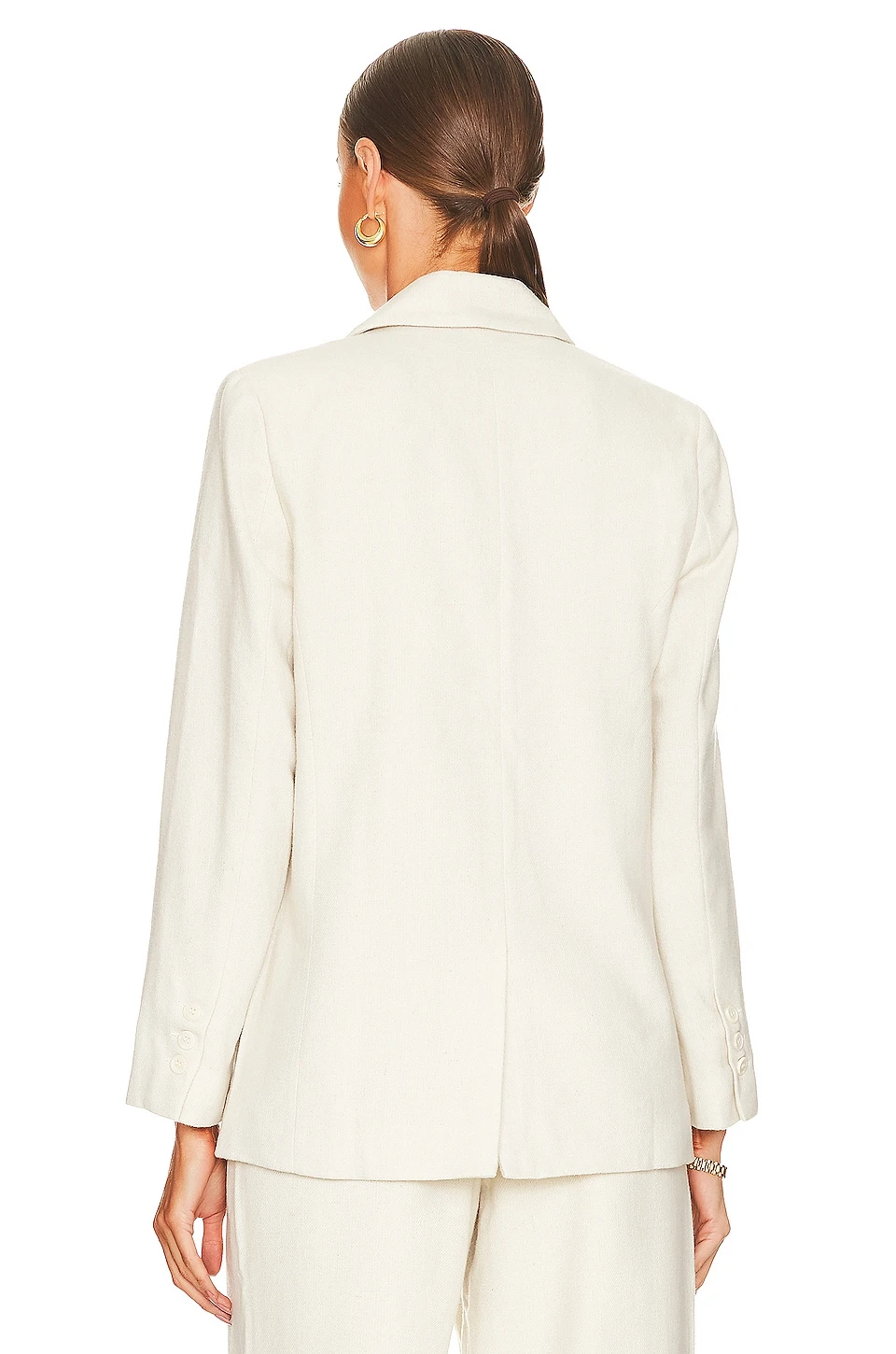 Bella Woven Blazer Bone 6 Bella Woven Blazer Bone - Image 4