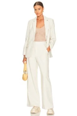 Bella Woven Blazer Bone 11 Bella Woven Blazer Bone -Fashion Clothing Store ENAR WO13 V5