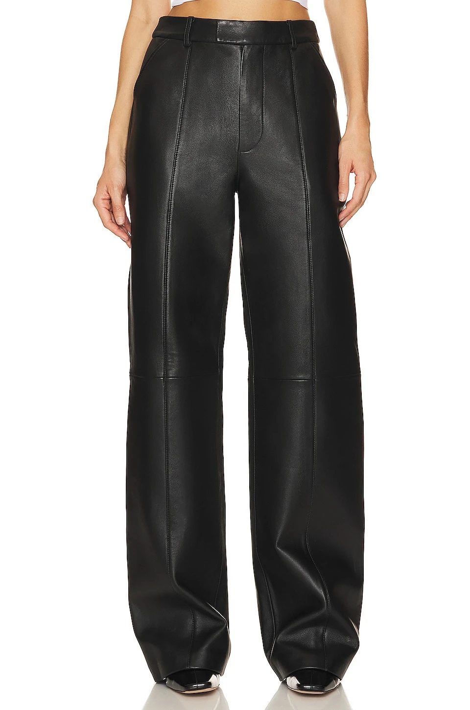 X Rj Highwaisted Leather Pant Black 3 X Rj Highwaisted Leather Pant Black