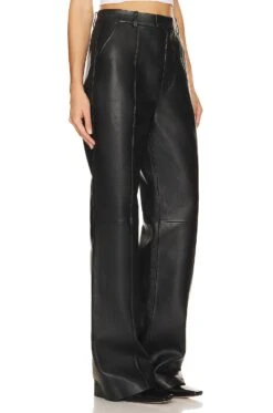X Rj Highwaisted Leather Pant Black 7 X Rj Highwaisted Leather Pant Black -Fashion Clothing Store ENAR WP11 V2