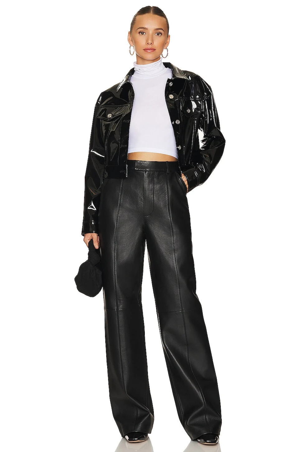 X Rj Highwaisted Leather Pant Black 6 X Rj Highwaisted Leather Pant Black - Image 4