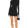 Turtleneck Sweater Mini Dress Black 1 Turtleneck Sweater Mini Dress Black -Fashion Clothing Store ENZA WD437 V1