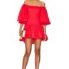 Janey Short Dress Coral Red -Fashion Clothing Store EPEN WD6 V1