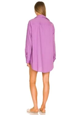 Faithfull The Brand Vega Shirt Dress Grape -Fashion Clothing Store FAIB WD489 V4