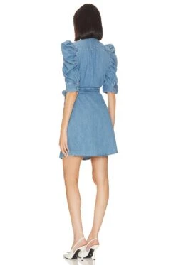 FRAME Gillian Mini Dress Bluebird -Fashion Clothing Store FAME WD44 V3