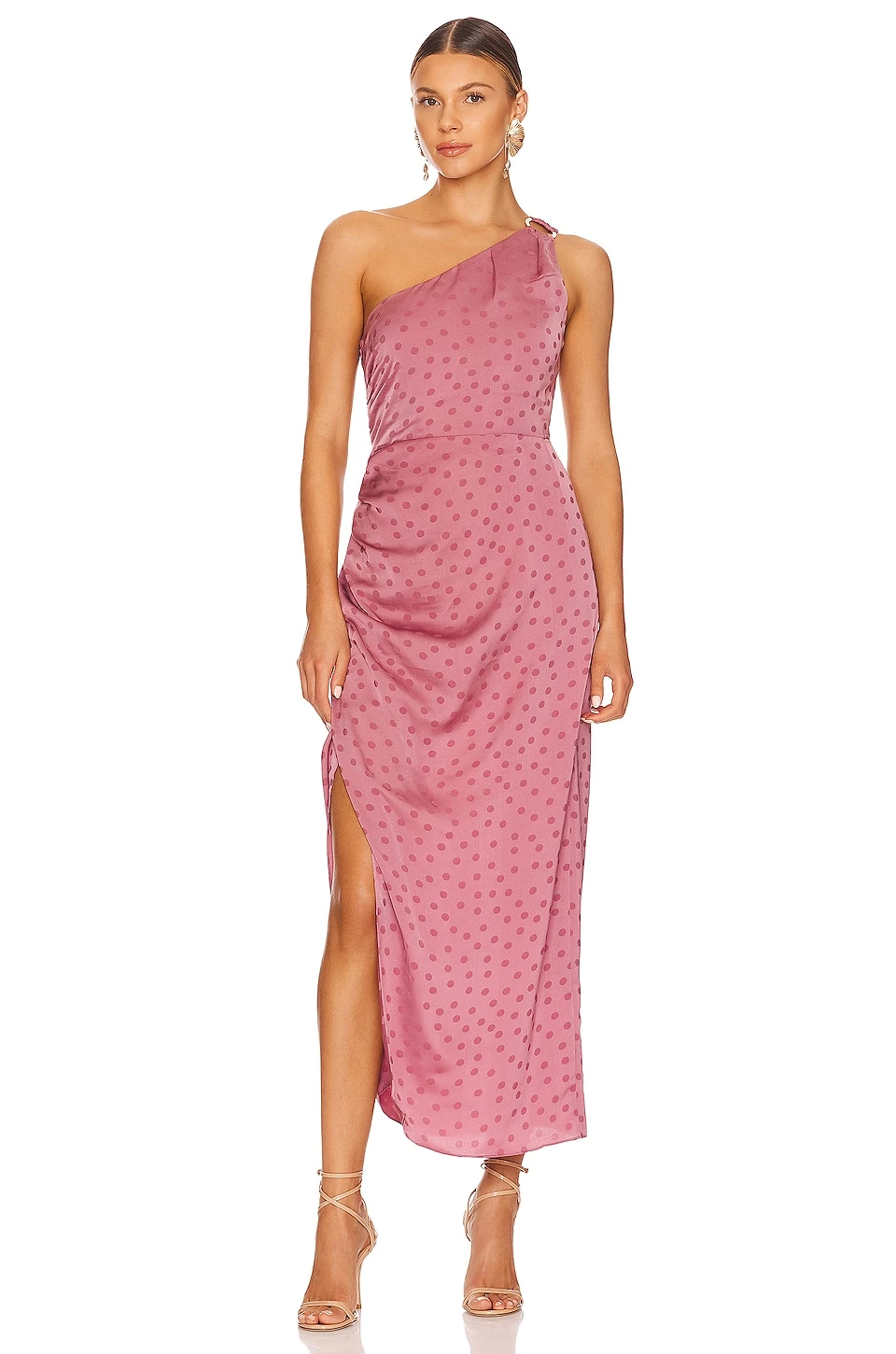 The Singles Table Dress Mauve Polka Dot 3 The Singles Table Dress Mauve Polka Dot