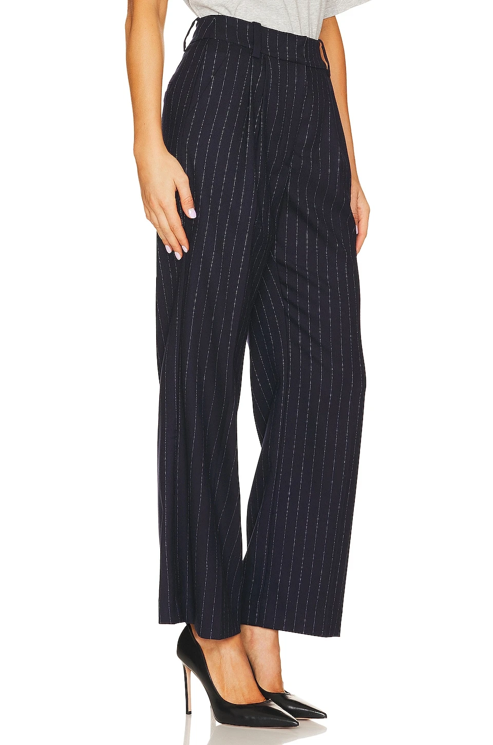 The Favorite Pant Petite Navy Pinstripe 4 The Favorite Pant Petite Navy Pinstripe - Image 2