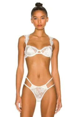 Fleur Du Mal Frankie Lace Balconette Bra Ivory