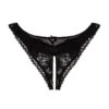 Fleur Du Mal Ruffle Crotchless Cheeky Thong Black 2 Fleur Du Mal Ruffle Crotchless Cheeky Thong Black -Fashion Clothing Store FLER WI316 V1
