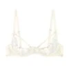 Fleur Du Mal Charlotte Lace Peakaboo Bra Ivory -Fashion Clothing Store FLER WI332 V1