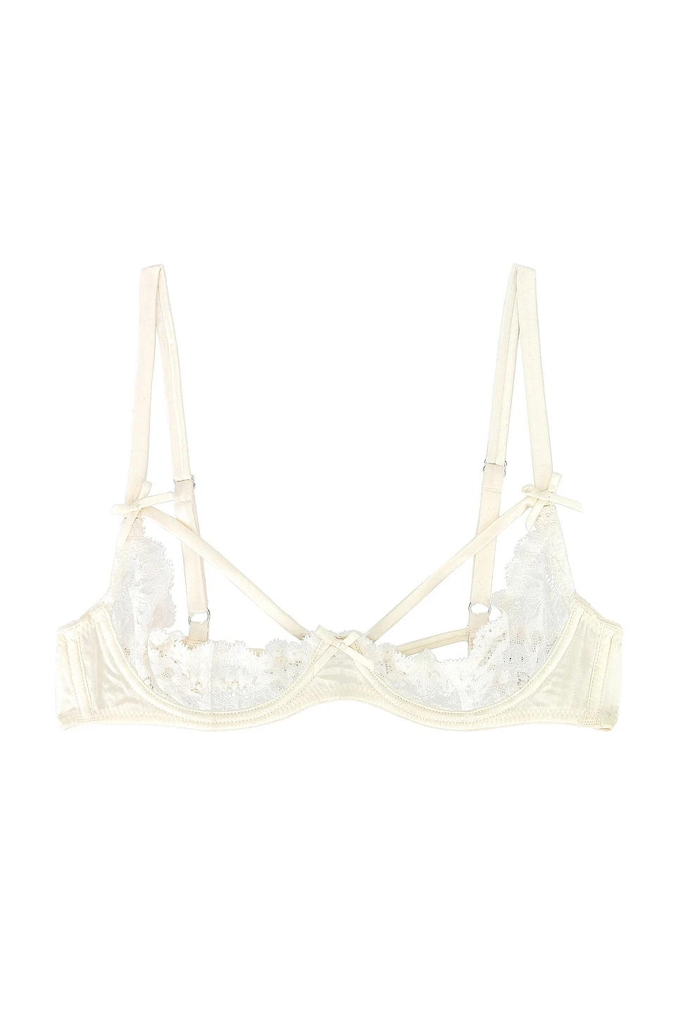 Fleur Du Mal Charlotte Lace Peakaboo Bra Ivory 3 Fleur Du Mal Charlotte Lace Peakaboo Bra Ivory