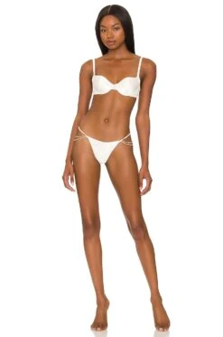 Fleur Du Mal Pearl Luxe V String Ivory 9 Fleur Du Mal Pearl Luxe V String Ivory -Fashion Clothing Store FLER WI355 V4