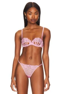 Fleur Du Mal Bella Embroidery Boned Cutout Bra Bisou