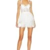 X REVOLVE Mini Bustier Dress White -Fashion Clothing Store FORL WD1081 V1