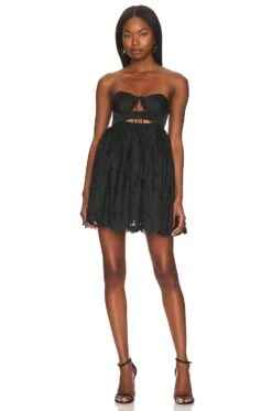 Regina Mini Dress Black -Fashion Clothing Store FORL WD1093 V2