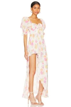 Petal Midi Dress Multi -Fashion Clothing Store FORL WD1106 V2