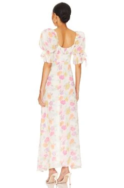 Petal Midi Dress Multi -Fashion Clothing Store FORL WD1106 V3