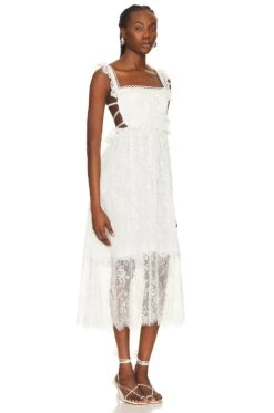 Deane Midi Dress White -Fashion Clothing Store FORL WD1160 V2