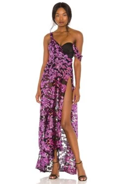 X REVOLVE Bustier Gown Black