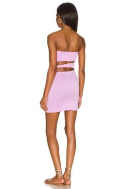 Frankies Bikinis Richie Plisse Mini Dress Wisteria -Fashion Clothing Store FRBI WD26 V4