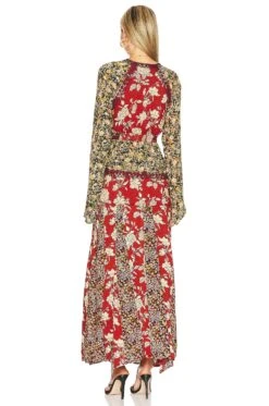 FREE PEOPLE Tilda Wrap Dress Neutral Combo -Fashion Clothing Store FREE WD2422 V3