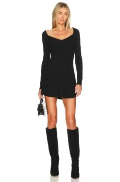 FREE PEOPLE Small World Mini Dress Black -Fashion Clothing Store FREE WD2424 V1 1