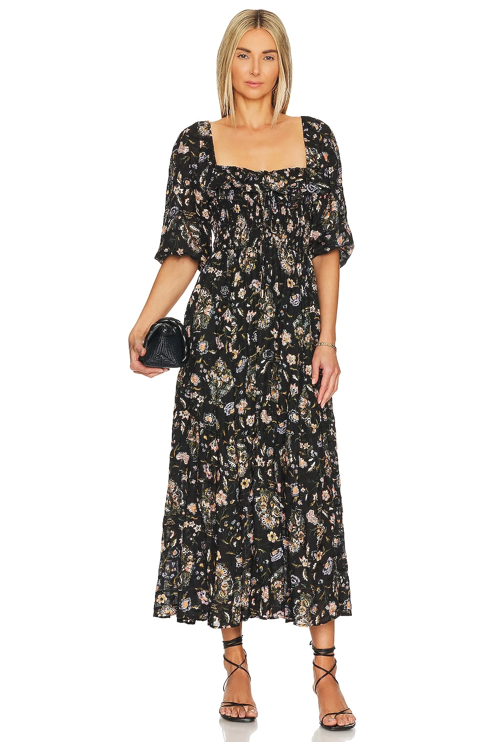 FREE PEOPLE Oasis Printed Midi Black Combo 6 FREE PEOPLE Oasis Printed Midi Black Combo - Image 4