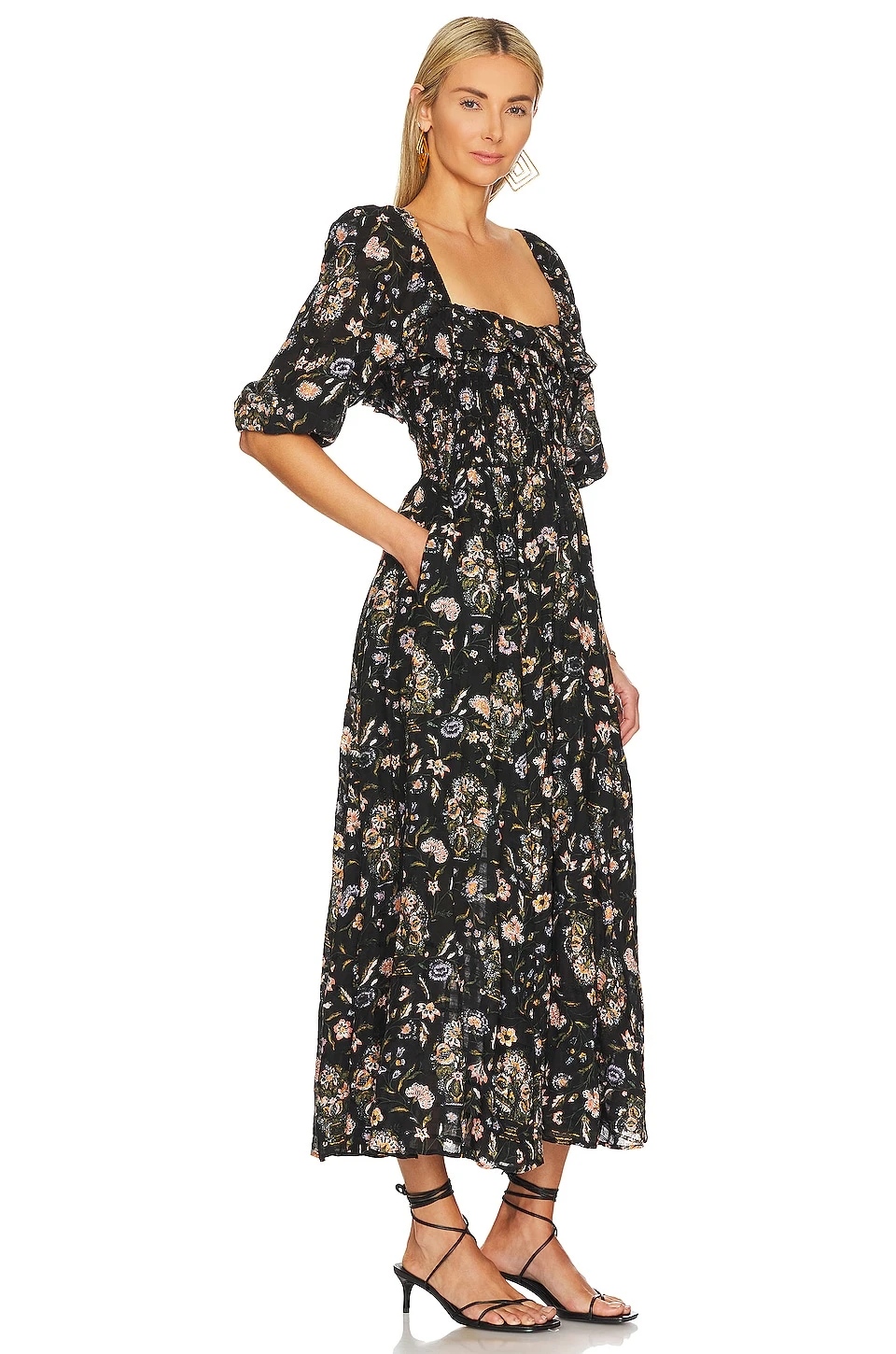 FREE PEOPLE Oasis Printed Midi Black Combo 4 FREE PEOPLE Oasis Printed Midi Black Combo - Image 2