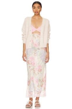 FREE PEOPLE Suddenly Fine Maxi Slip Dress Daisy Combo -Fashion Clothing Store FREE WD2461 V4