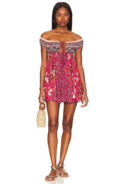 FREE PEOPLE Bali Mariposa Slip Dress Strawberry Combo -Fashion Clothing Store FREE WD2503 V1 1