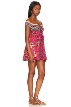 FREE PEOPLE Bali Mariposa Slip Dress Strawberry Combo -Fashion Clothing Store FREE WD2503 V2
