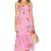 FREE PEOPLE Rosie Posie Midi Grapefruit Combo -Fashion Clothing Store FREE WD2531 V1