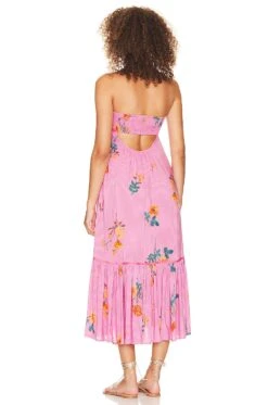FREE PEOPLE Rosie Posie Midi Grapefruit Combo -Fashion Clothing Store FREE WD2531 V4