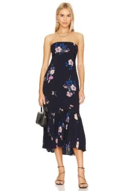 FREE PEOPLE Rosie Posie Midi Grapefruit Combo -Fashion Clothing Store FREE WD2548 V1