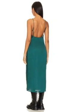 FREE PEOPLE VESTIDO LENCERO A MEDIA PIERNA CITY COOL Evergreen -Fashion Clothing Store FREE WD2603 V3