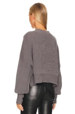 FREE PEOPLE Easy Street Crop Sweater Lead 15 FREE PEOPLE Easy Street Crop Sweater Lead -Fashion Clothing Store FREE WK1064 V3