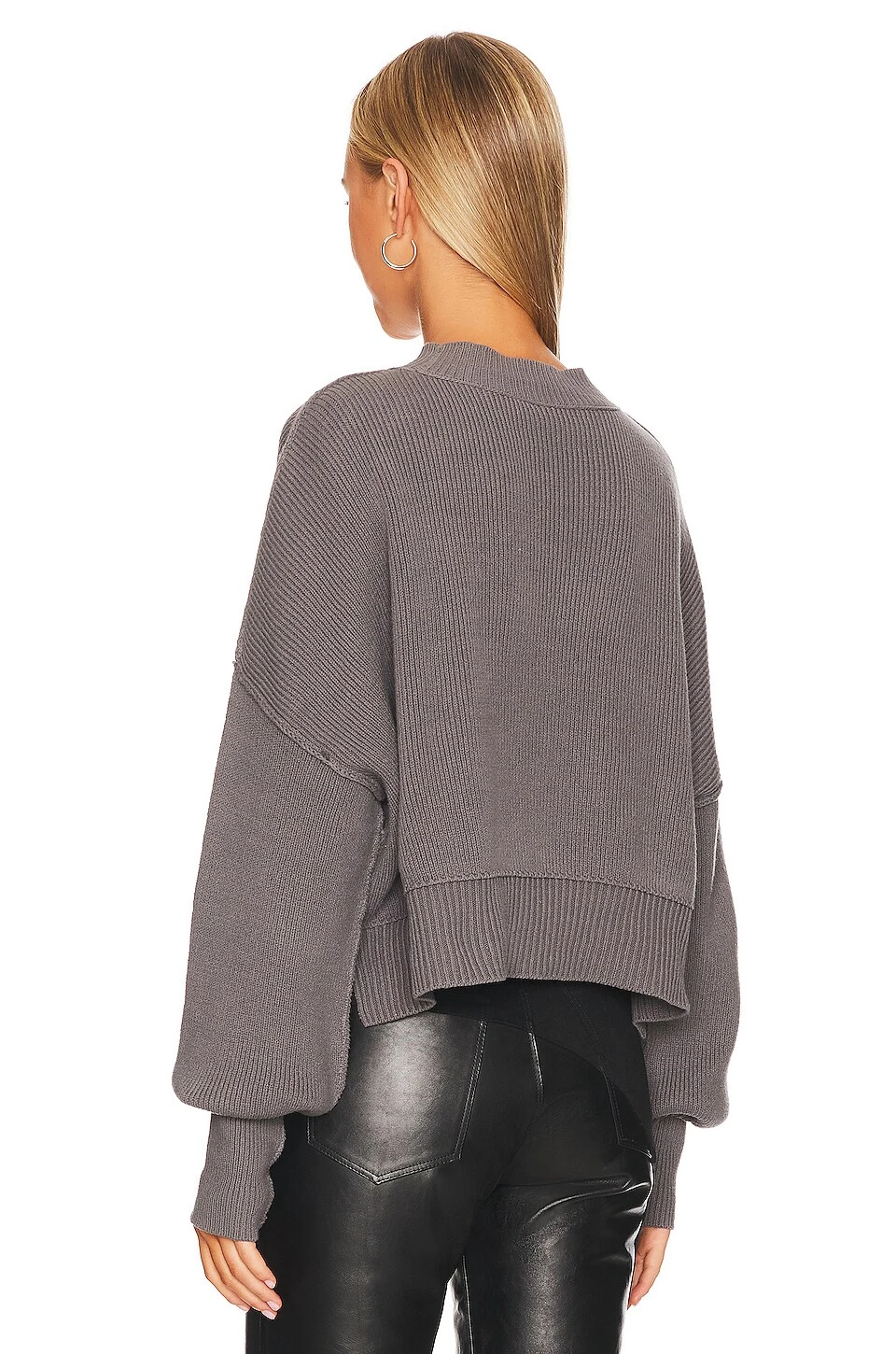 FREE PEOPLE Easy Street Crop Sweater Lead 5 FREE PEOPLE Easy Street Crop Sweater Lead - Image 3