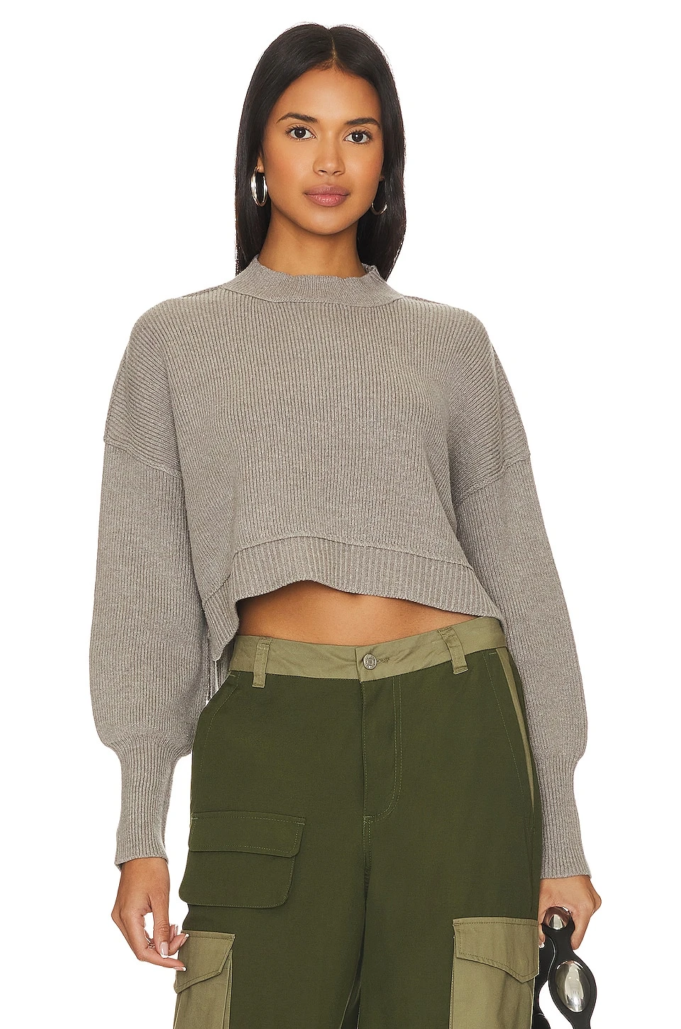 FREE PEOPLE Easy Street Crop Sweater Lead 10 FREE PEOPLE Easy Street Crop Sweater Lead - Image 8