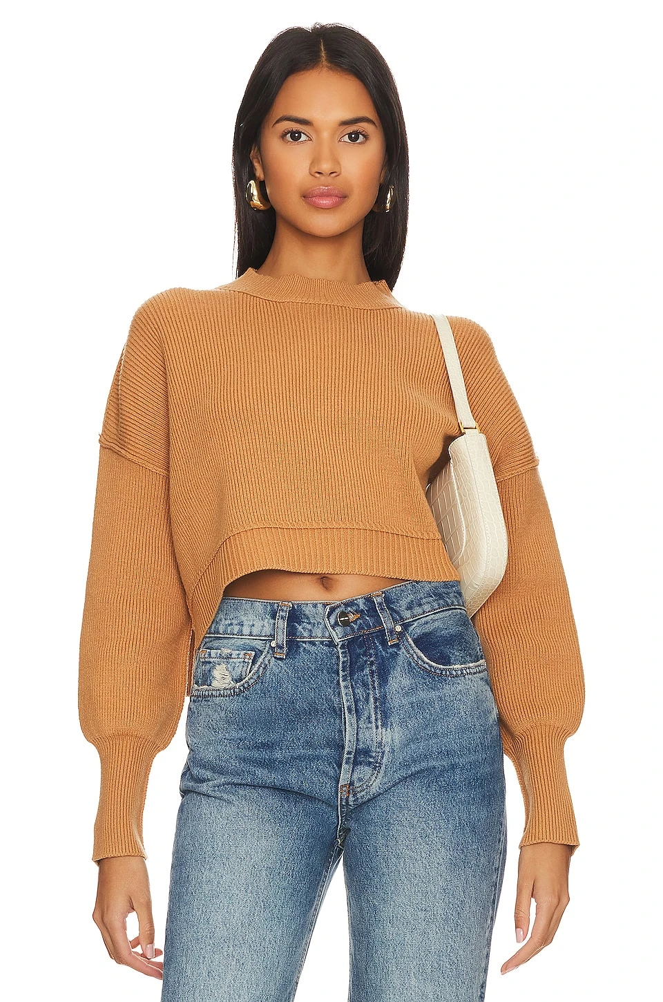 FREE PEOPLE Easy Street Crop Sweater Lead 9 FREE PEOPLE Easy Street Crop Sweater Lead - Image 7