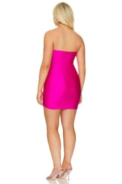 GOOD AMERICAN Compression Shine Tube Dress Fuchsia Pink001 -Fashion Clothing Store GAME WD21 V6