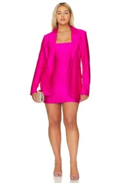 GOOD AMERICAN Compression Shine Tube Dress Fuchsia Pink001 -Fashion Clothing Store GAME WD21 V8