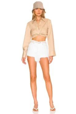 GOOD AMERICAN The Bombshell Short White038 17 GOOD AMERICAN The Bombshell Short White038 -Fashion Clothing Store GAME WF6 V7