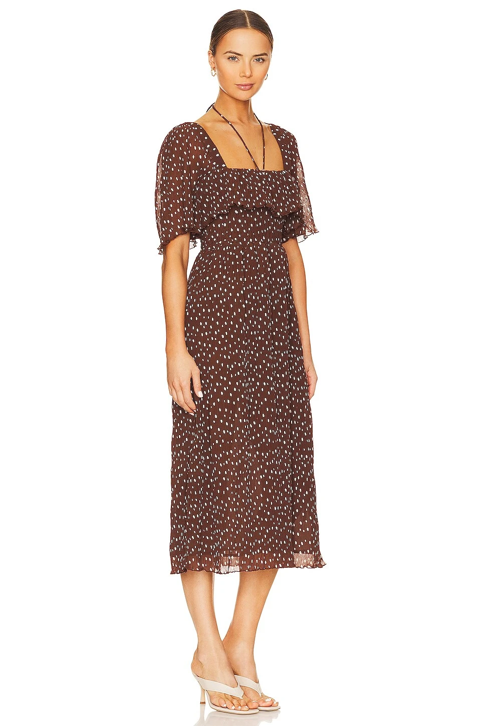 Ganni ROBE SMOCK Rocky Road 4 Ganni ROBE SMOCK Rocky Road - Image 2