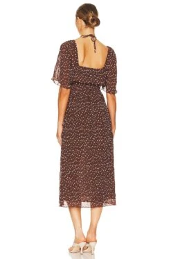 Ganni ROBE SMOCK Rocky Road 8 Ganni ROBE SMOCK Rocky Road -Fashion Clothing Store GANR WD77 V3