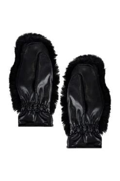 GOLDBERGH Hill Faux Fur Mittens Black -Fashion Clothing Store GDBE WA24 V2
