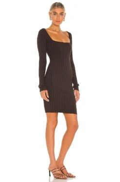 Helmut Lang Strap Mini Dress Charred Umber -Fashion Clothing Store HLNR WD13 V3